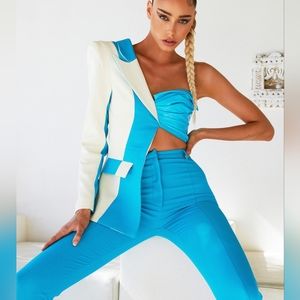 Two piece designer suit. Quinn blazer and pant set!